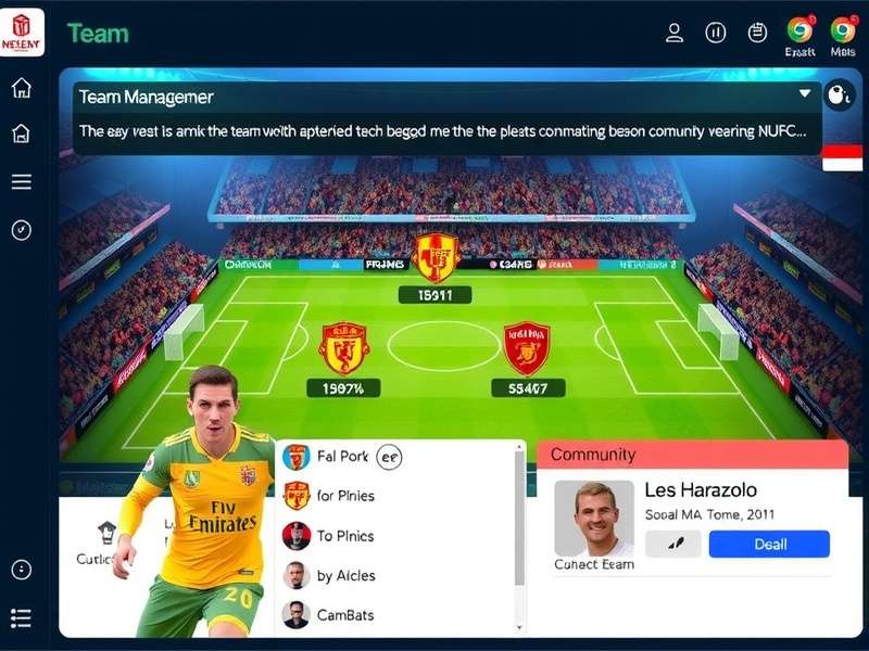 NEUFC Match Madness team management interface